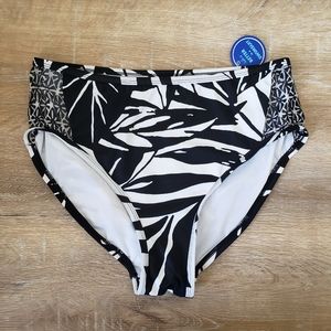 Swimsuits For All Palm Leaf Mesh Side Brief